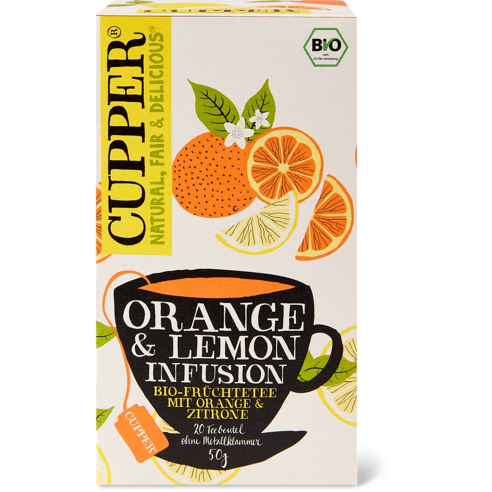 Cupper Bio Früchtetee Orange & Zitrone