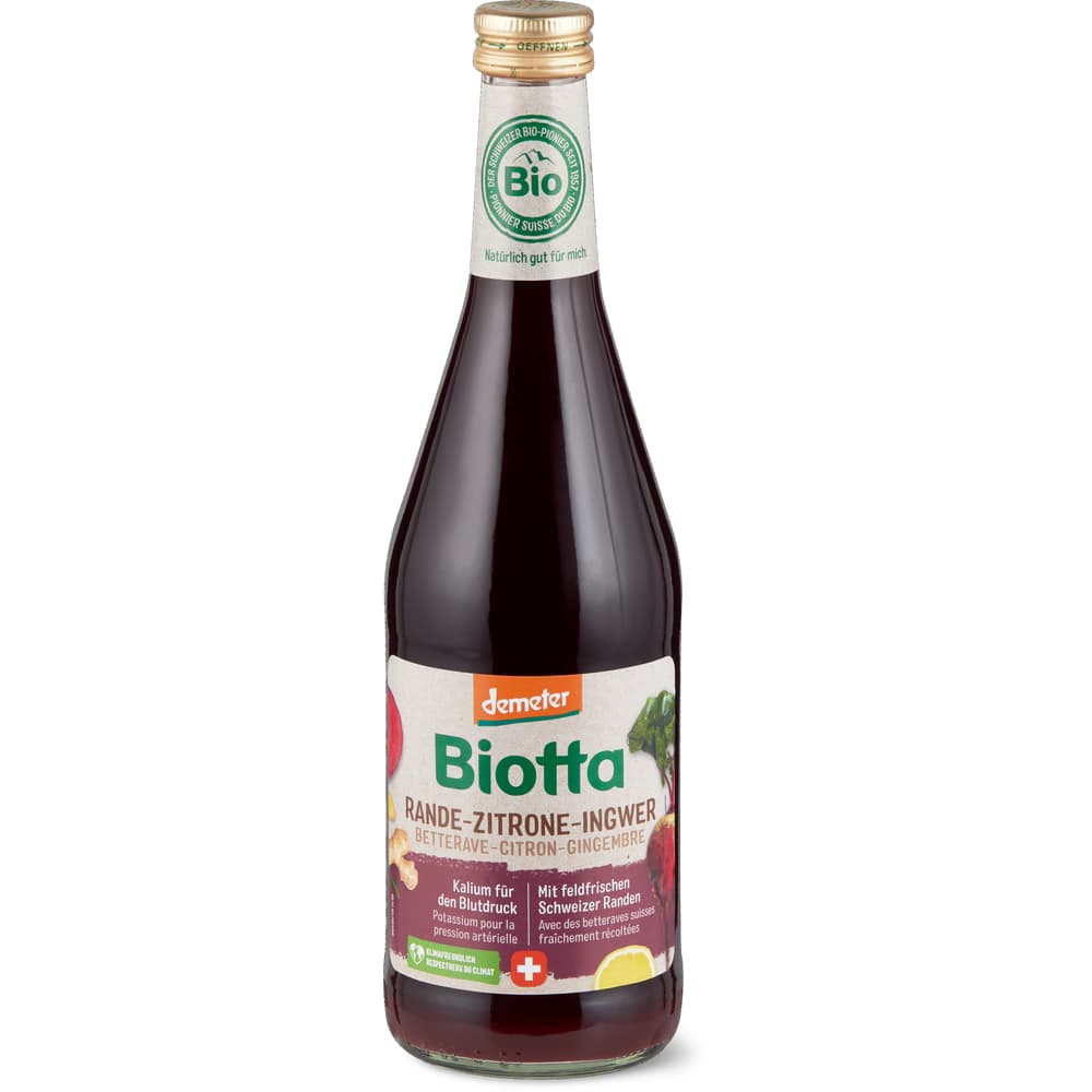 Biotta Demeter Bio Frucht- & Gemüsesaft Rote Bete-Zitrone-Ingwer