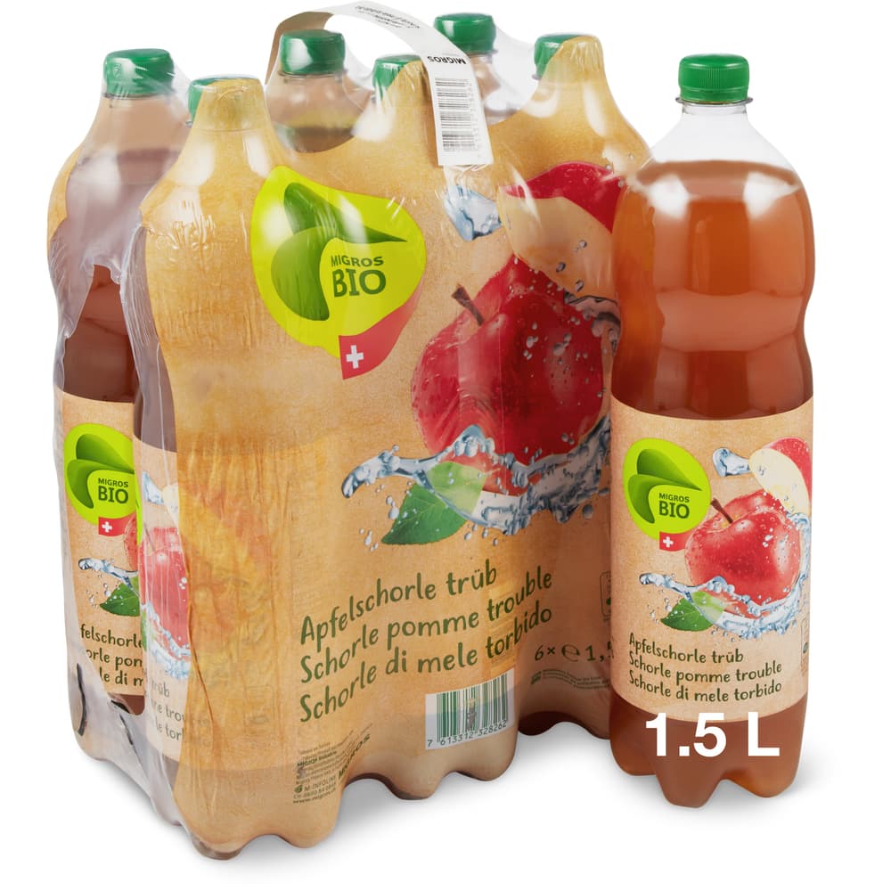 Migros Bio Mineralwasser mit Kohlensäure und Fruchtsäften Schorle