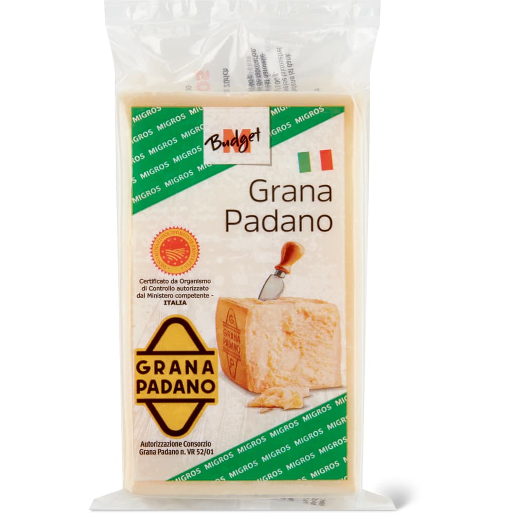 M-Budget Grana Padano Italienischer Extra-Hartkäse, 3/4 fett, aus Rohmilch