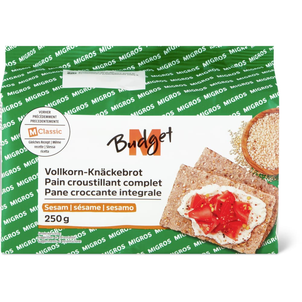M-Budget Vollkorn Knäckebrot Sesam