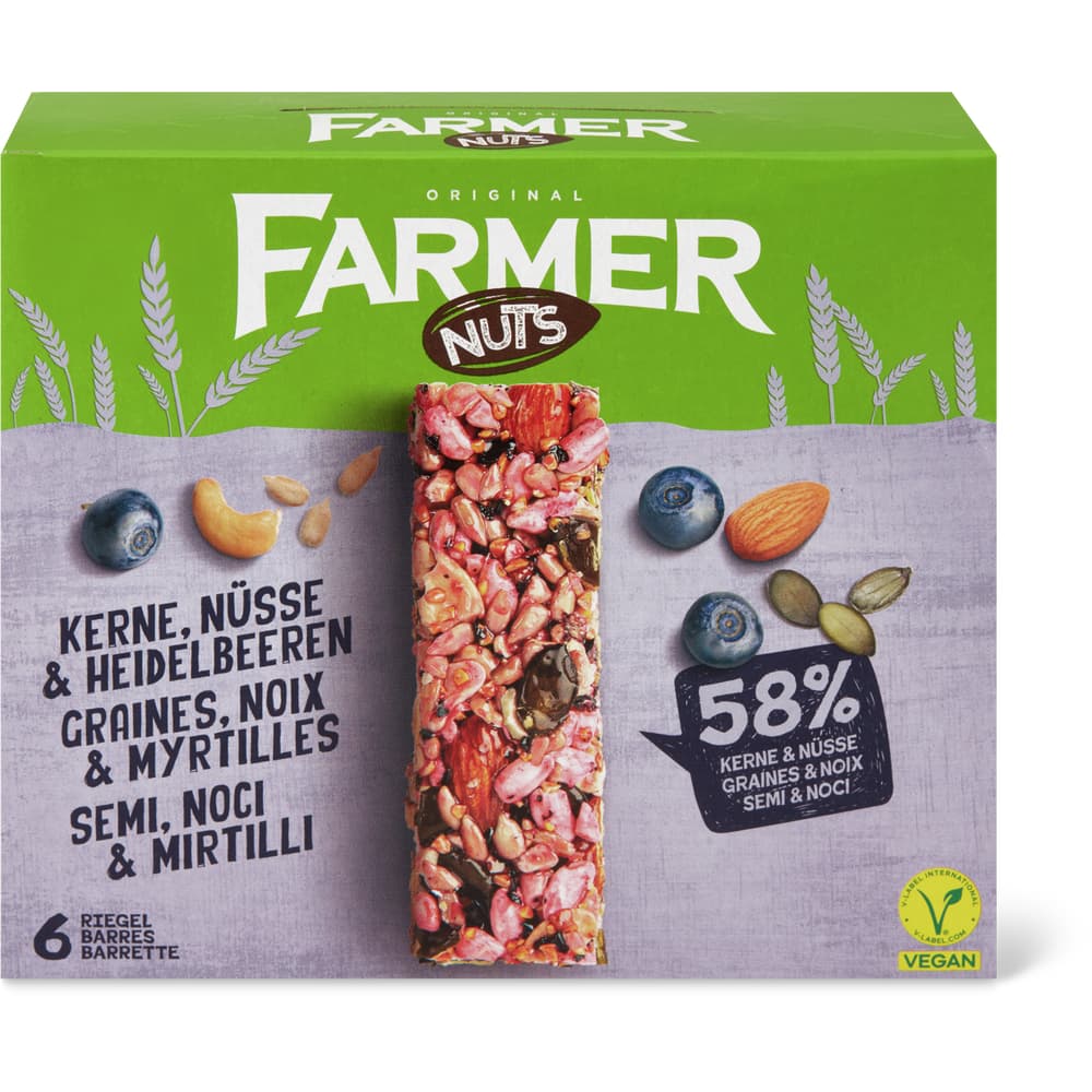 Farmer Nuts Kerne, Nüsse & Heidelbeeren, vegan