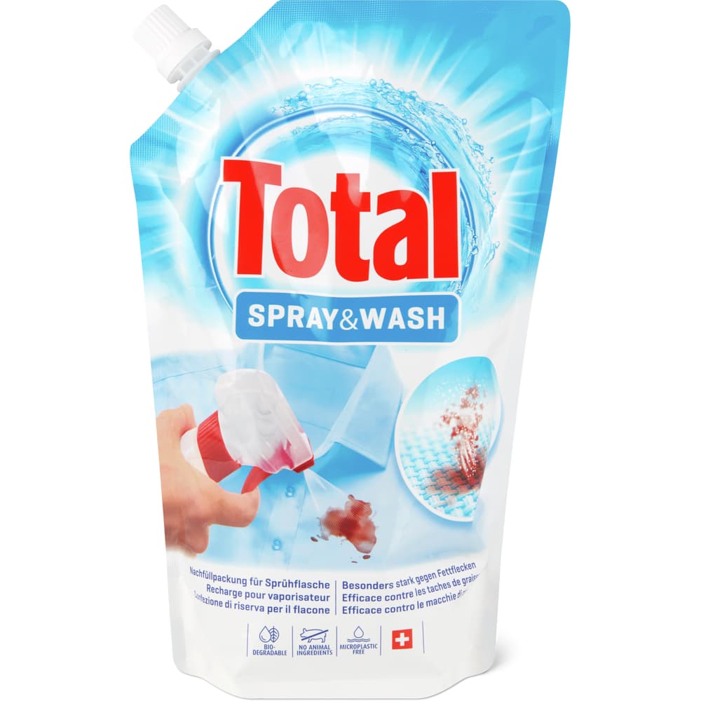 Total Spray & Wash Nachfüllung für Multi-Flecken-Vorwaschspray Fettflecken