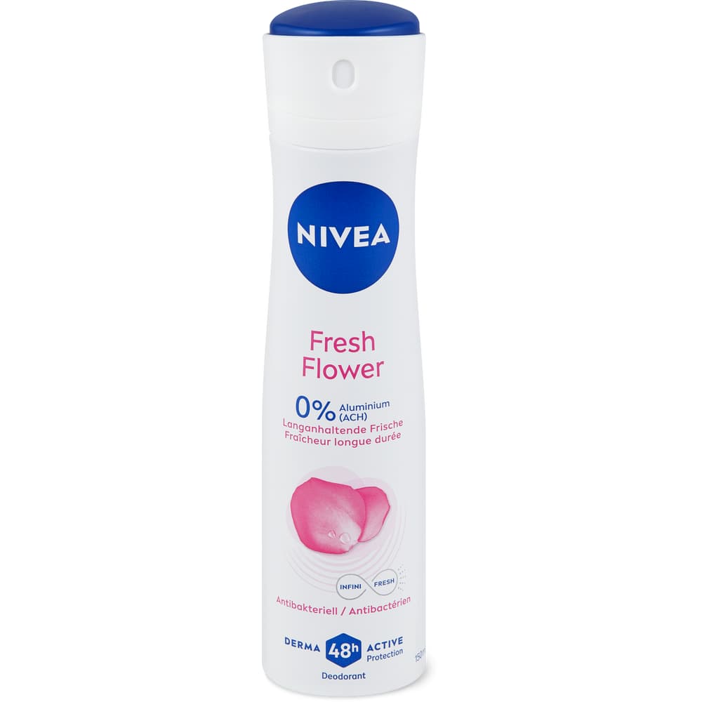 Nivea Deo Spray Fresh Flower 0% Aluminium, 48h, Anitbakteriell