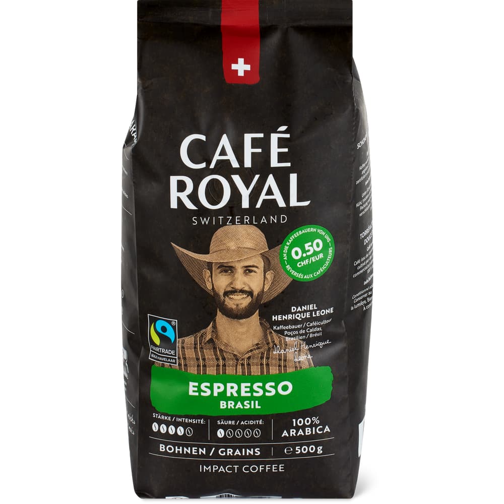 Café Royal Brasil Bohnenkaffee Espresso, Intensität 4/5, Säure 1/5