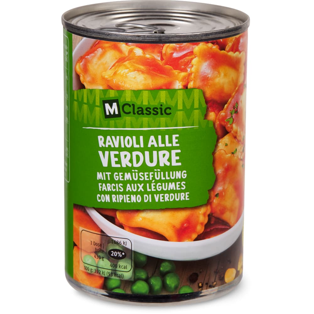 M-Classic Eier-Ravioli mit Gemüsefüllung