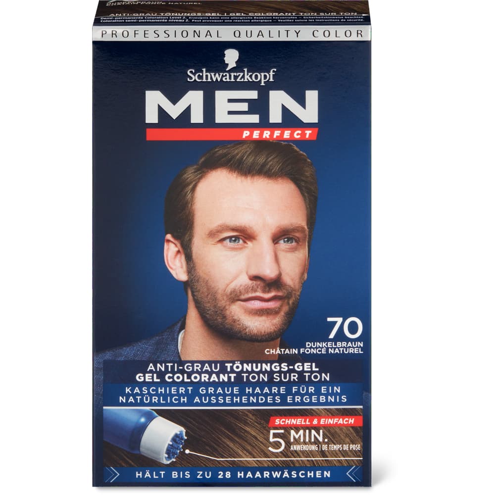 Schwarzkopf Men Perfect Tönungsgel 70 Dunkelbraun