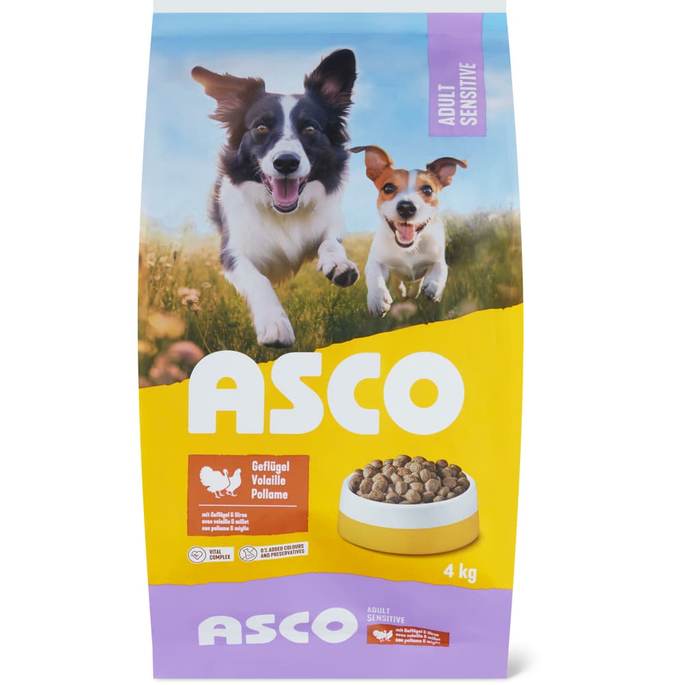 Asco Sensitive Trockenfutter für Hunde Geflügel