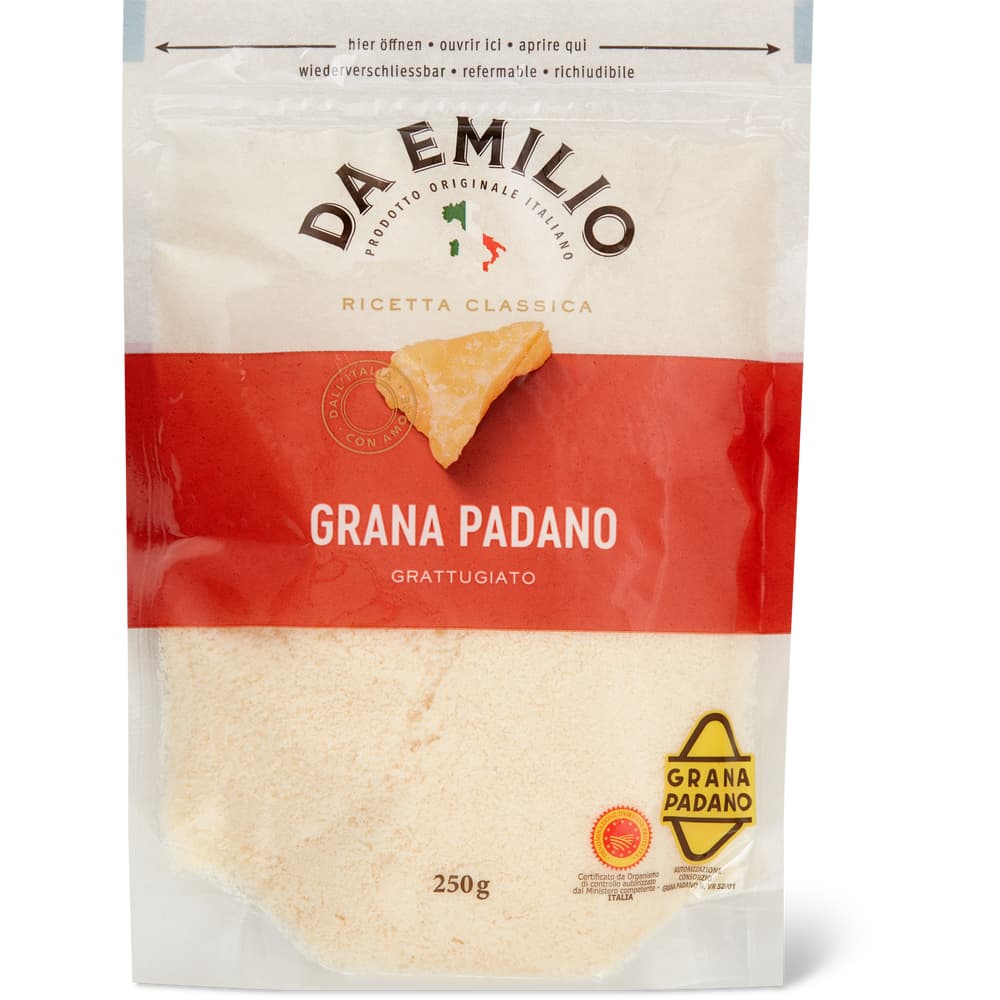 Da Emilio Grana Padano Italienischer Extrahartkäse Gerieben
