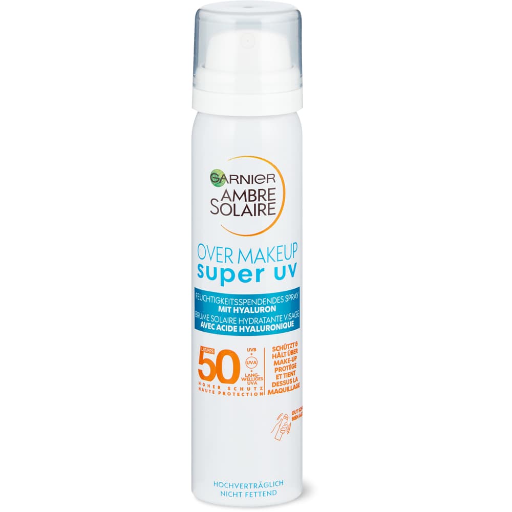 Garnier Ambre Solaire Schutz-Spray für das Gesicht LSF 50, mit Hyaluronsäure