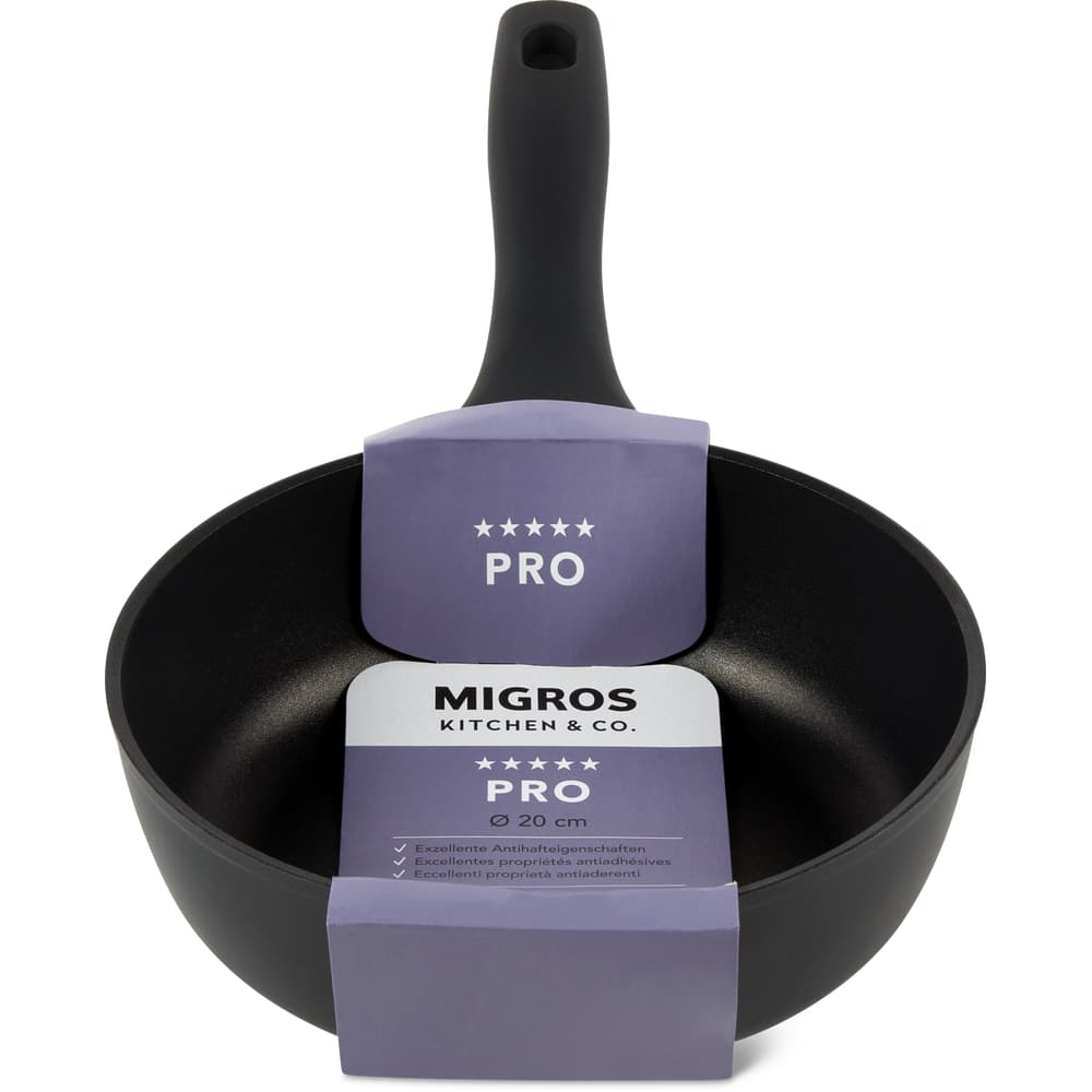Migros Kitchen & Co. Pro Bratpfanne Ø 20 cm, hoch, schwarz