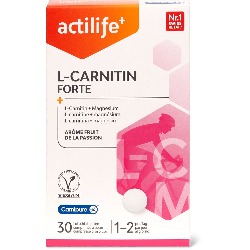 l carnitin migros Actilife · Compresse L-Carnitina Forte · vegano • Migros