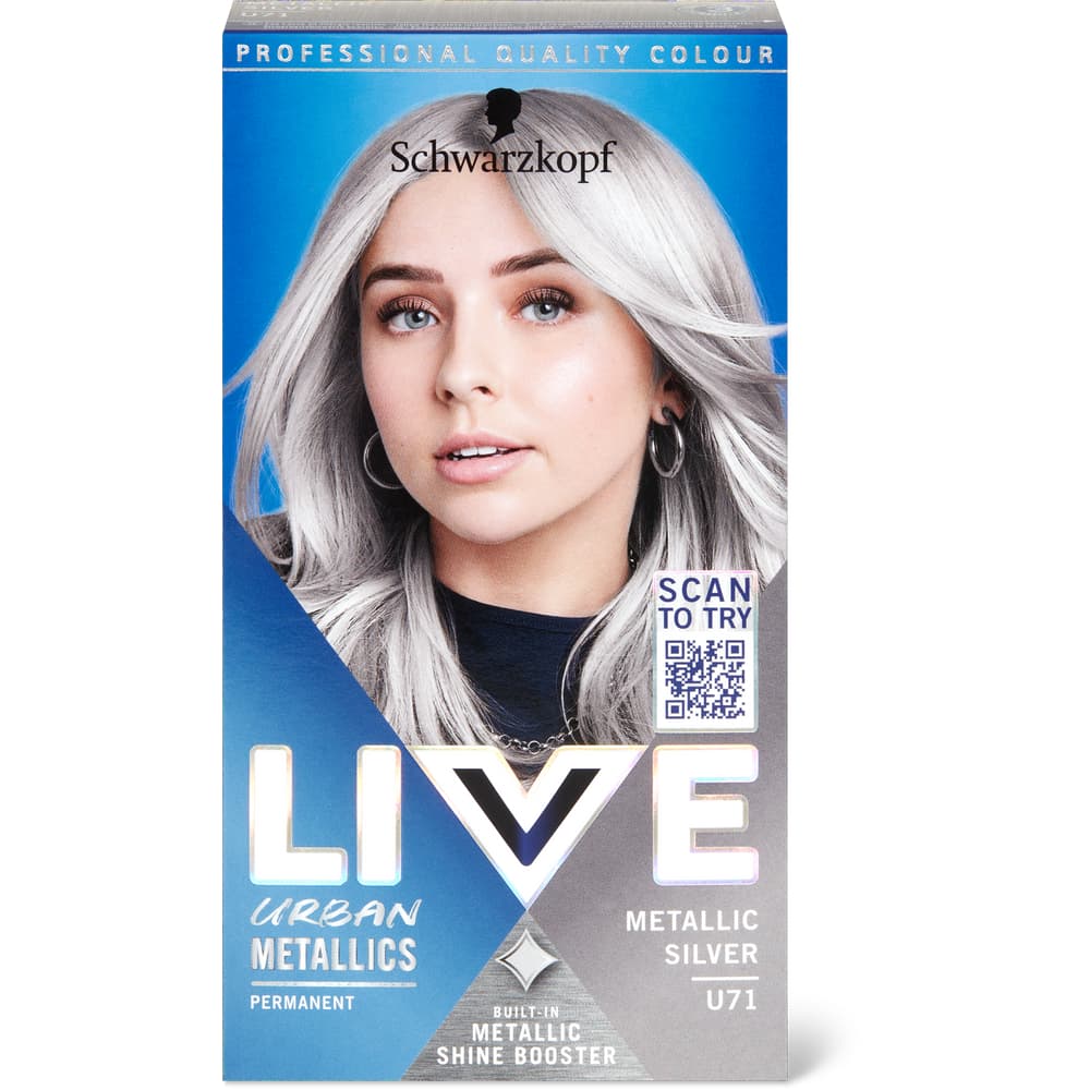 Schwarzkopf LIVE Urban Metallics Coloration U71 Metallic Silver, permanent