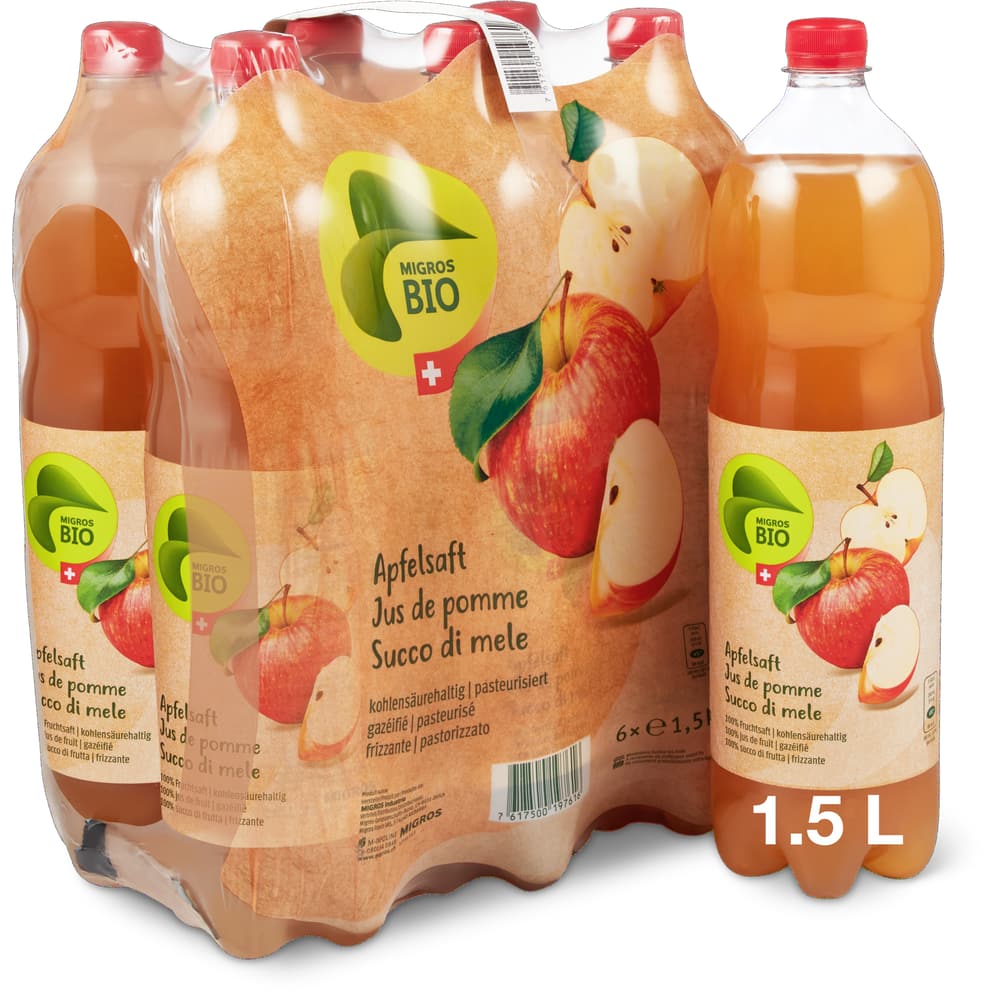 Migros Bio Apfelsaft Kohlensäurehaltig