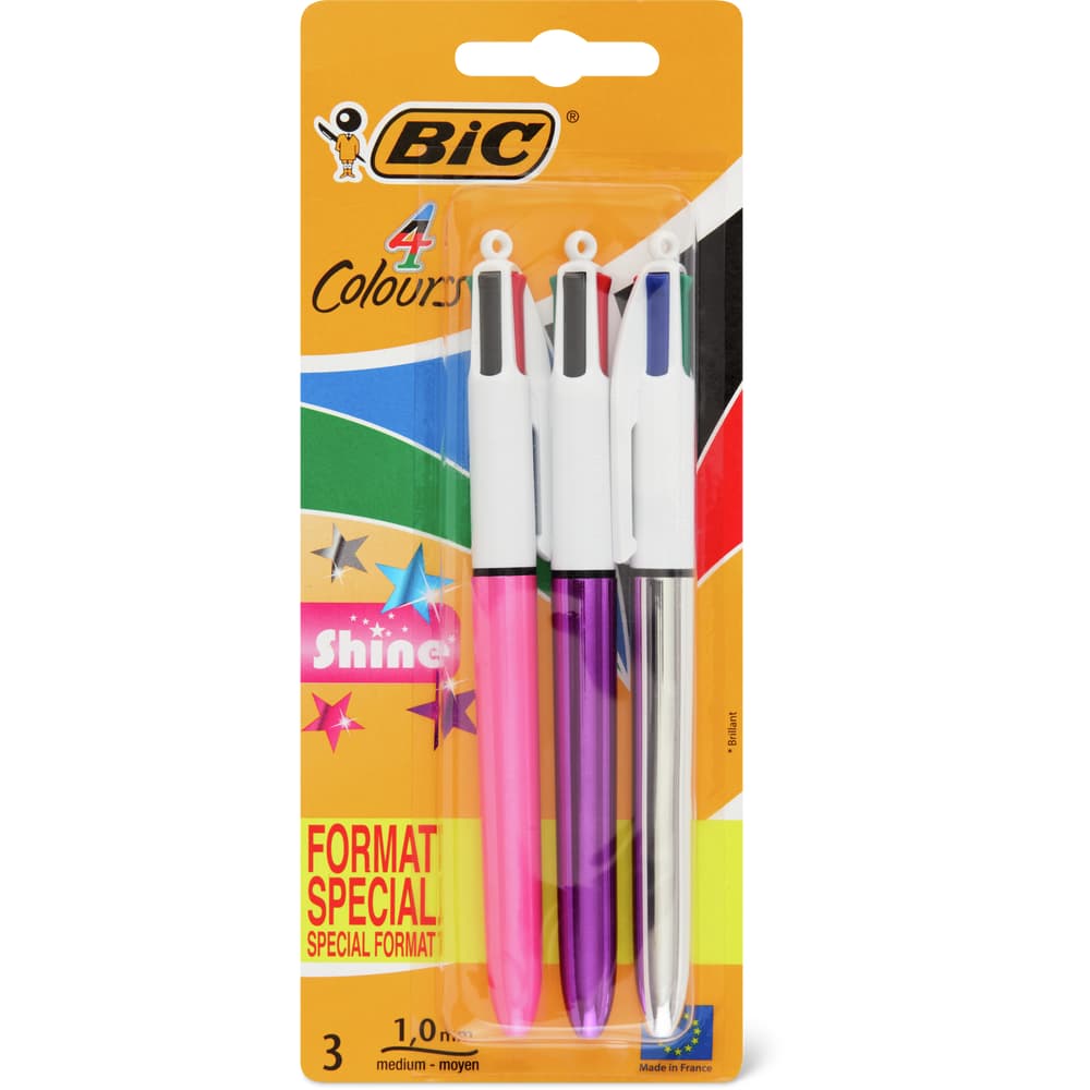 Bic 4 Colours Kugelschreiber Shine 2+1