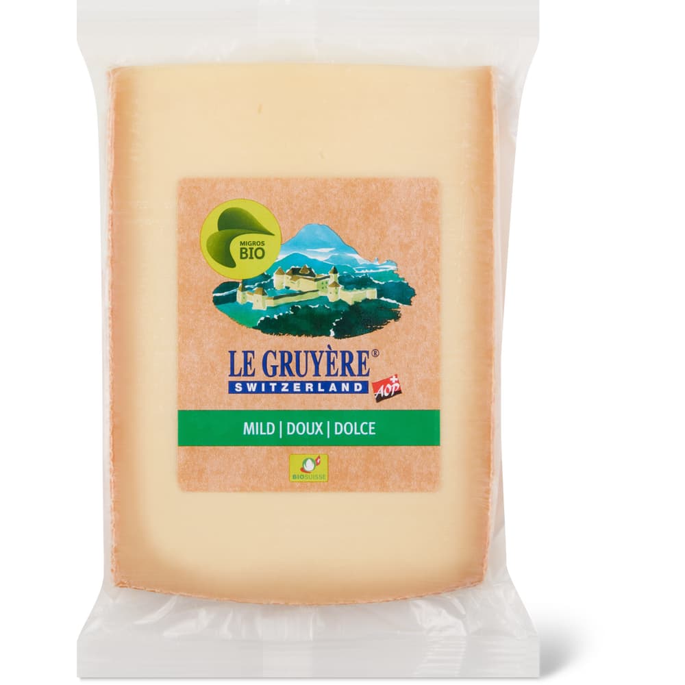 Migros Bio Le Gruyère AOP Schweizer Hartkäse, vollfett, aus Rohmilch Mild