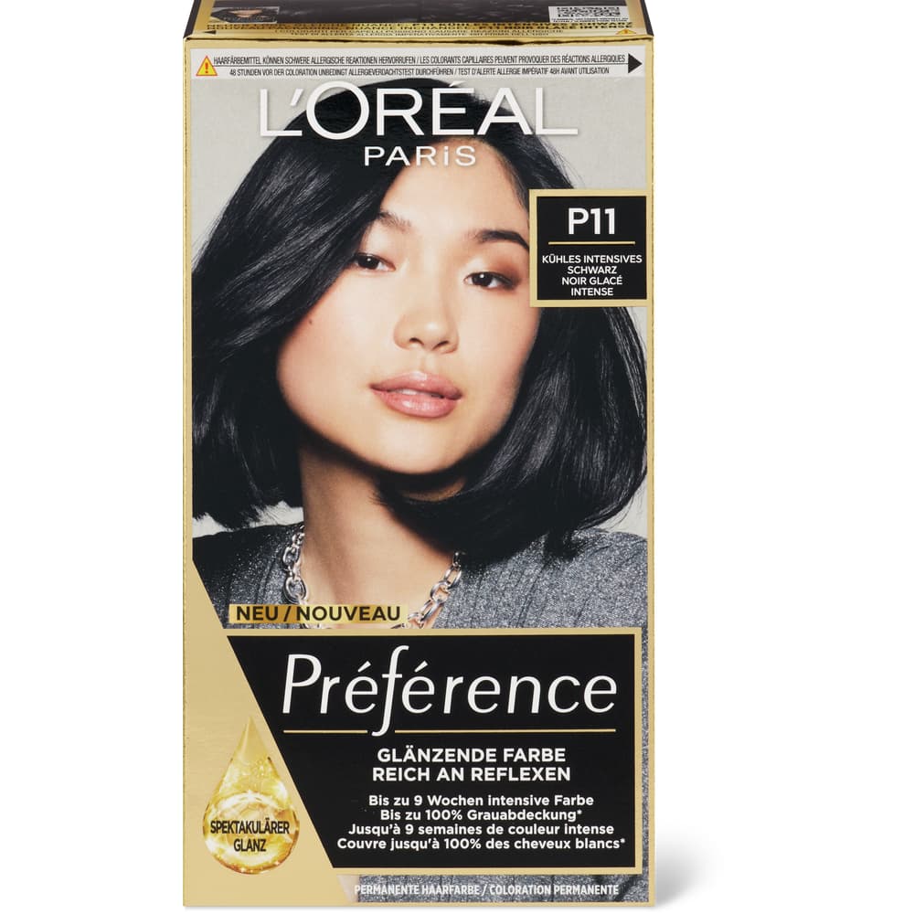 L'Oréal Paris Préférence Coloration P11 Kühles Schwarz, permanent