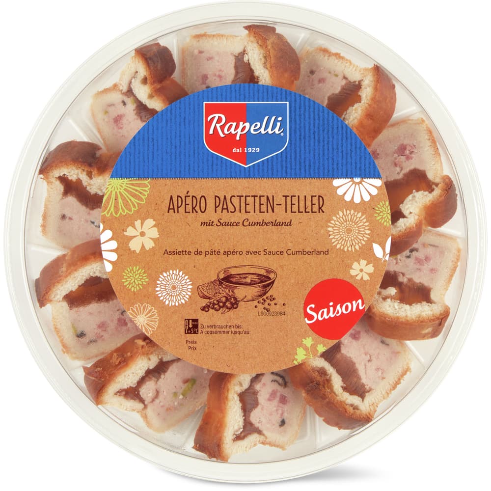 Rapelli Pasteten Teller Apéro mit Sauce Cumberland