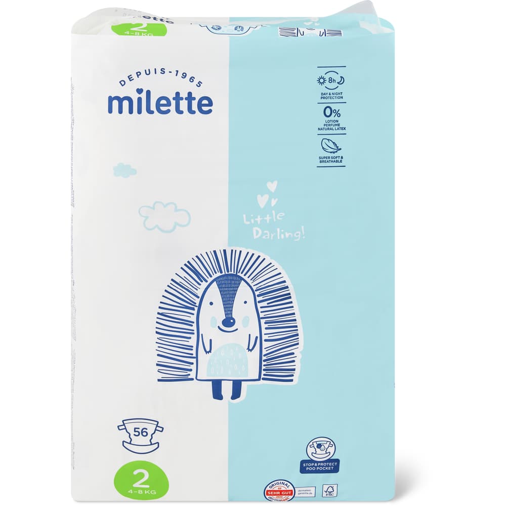 Milette Baby Care Windeln Grösse 2, 4-8kg