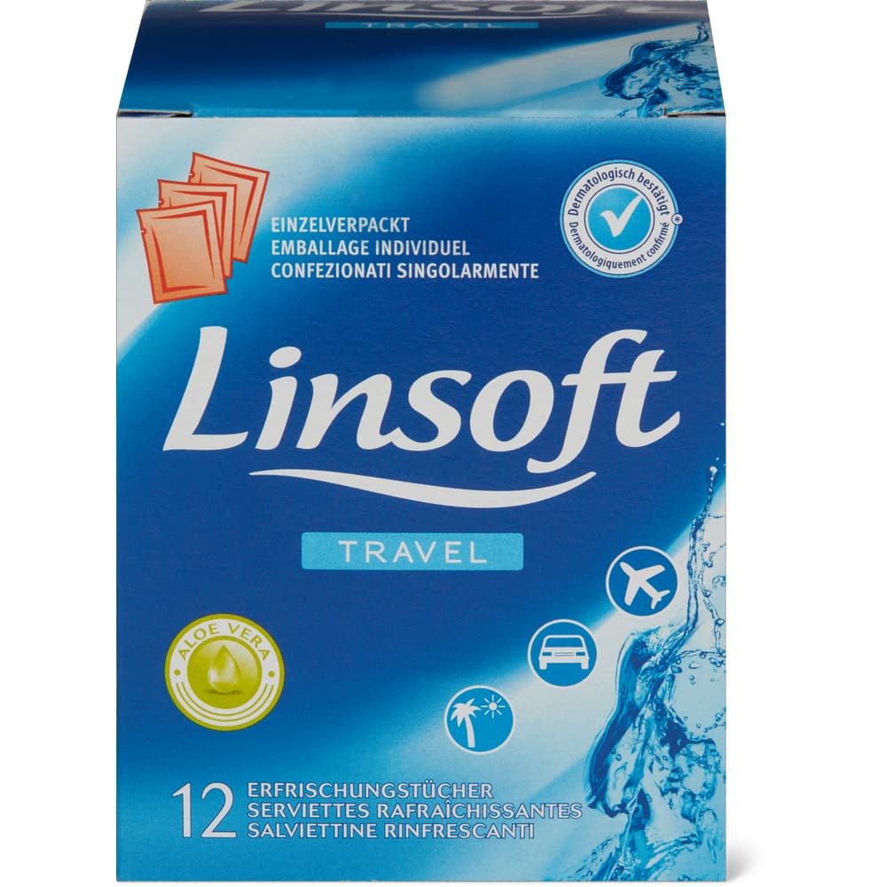 Linsoft Travel Feuchttücher Aloe Vera