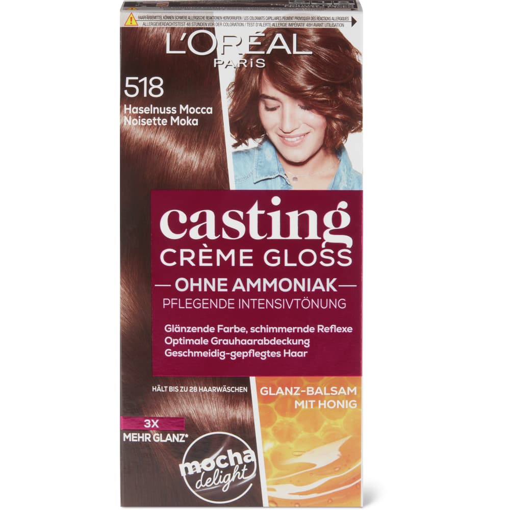 Casting Crème Gloss Pflegetönung 518 Hazelnut Mocha, ohne Ammoniak