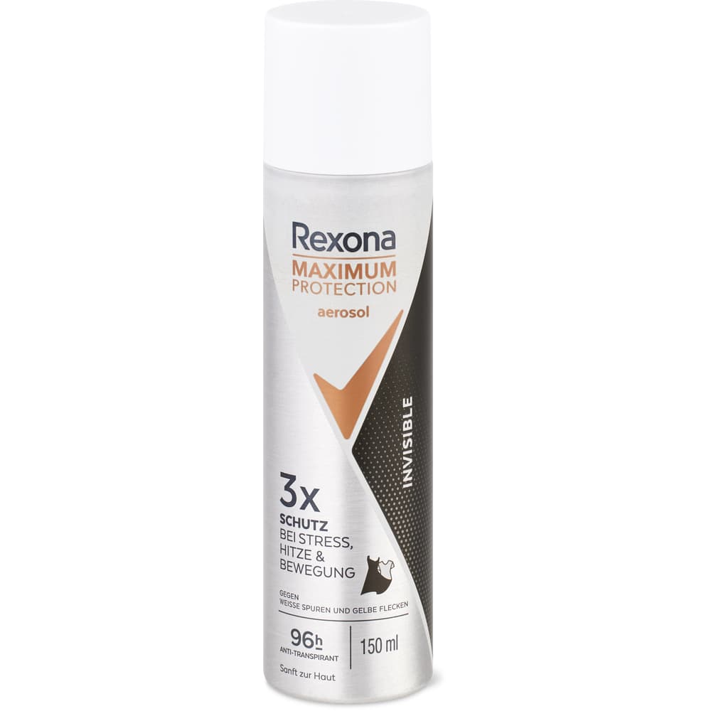 Rexona Deo Spray Maximum Protection Invisible 96h, Anti-Transpirant