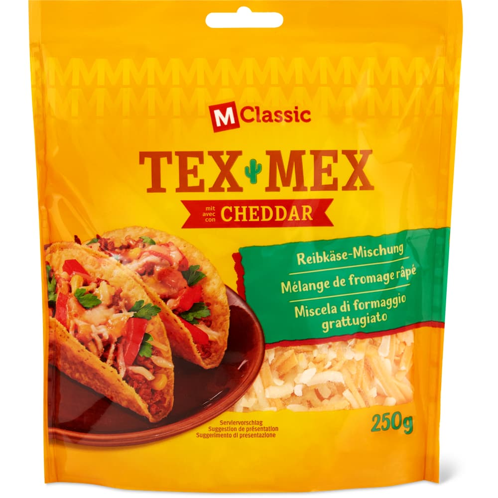 M-Classic Reibkäse-Mischung mit Cheddar Tex Mex