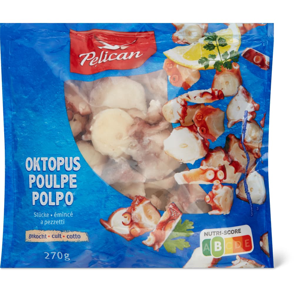 Pelican Oktopus Stücke gekocht