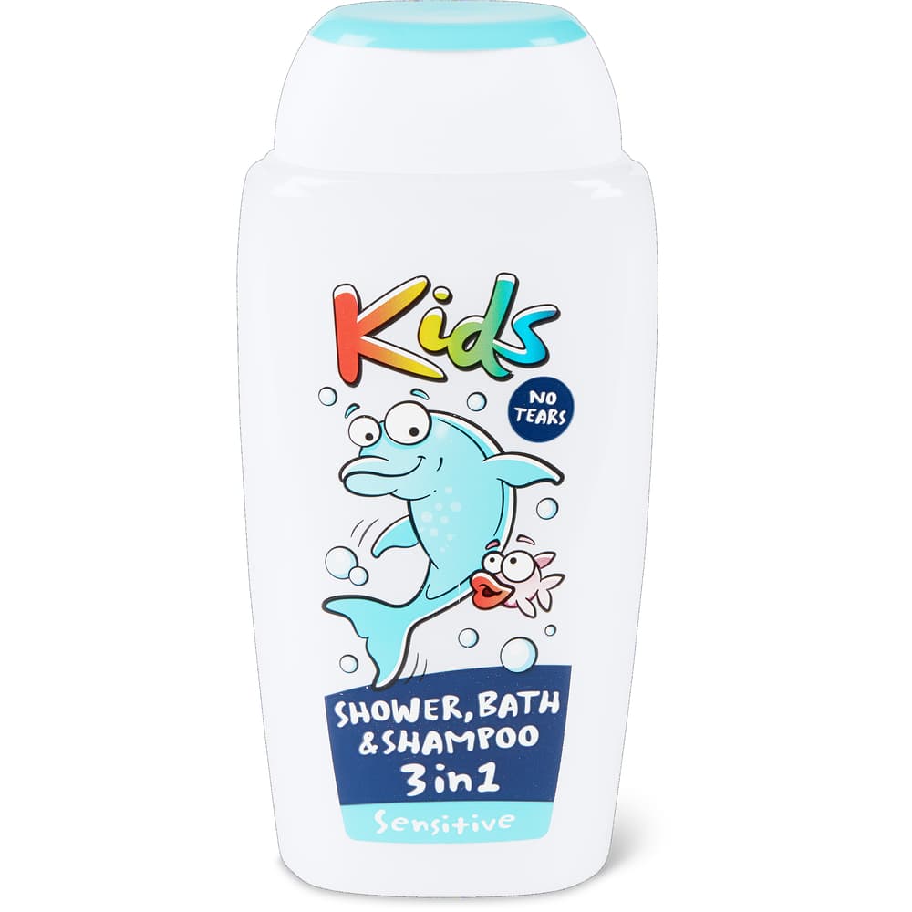 Kids 3in1 Dushgel, Schaumbad und Shampoo Sensitive