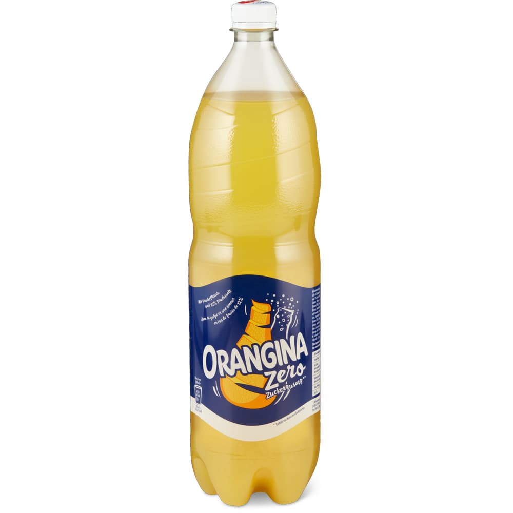 Orangina Zero no added sugar, ohne Zuckerzusatz