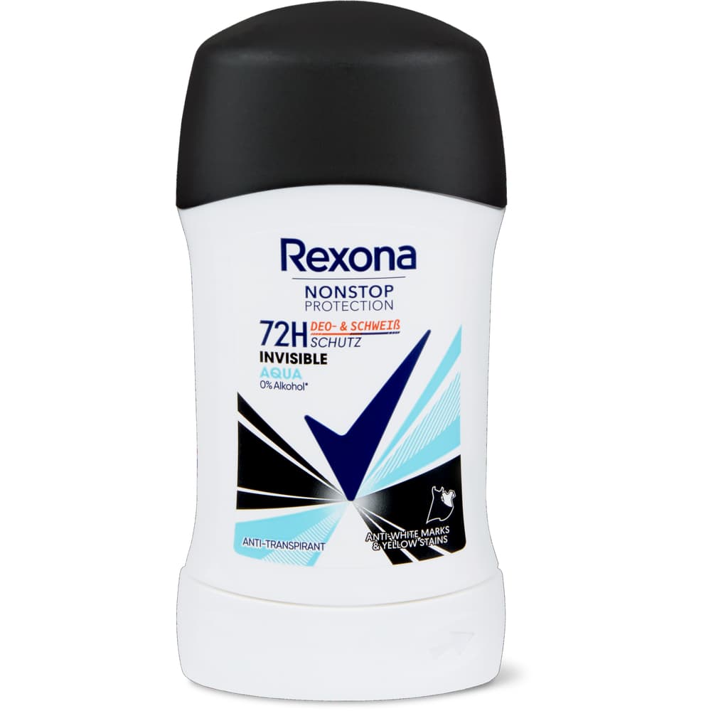 Rexona Deo Stick Invisible Aqua 72h, 0% Alkohol, Anti-Transpirant
