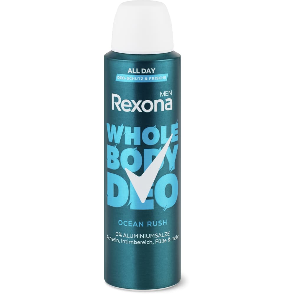 Rexona Men Deo Aerosol Whole Body Ocean Rush 0% Aluminiumsalze