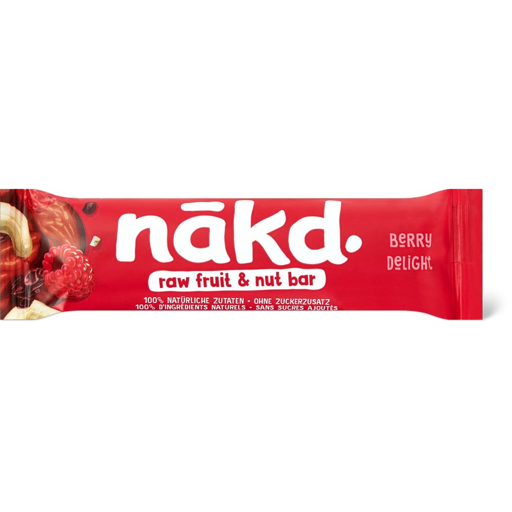 Nakd raw fruit & nut bar Berry Delight, ohne Zuckerzusatz