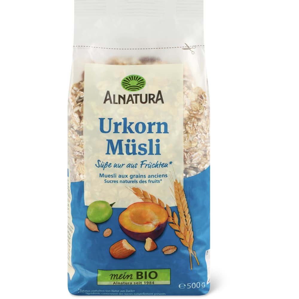 Alnatura Urkorn Müsli Bio, ohne Zuckerzusatz, vegan