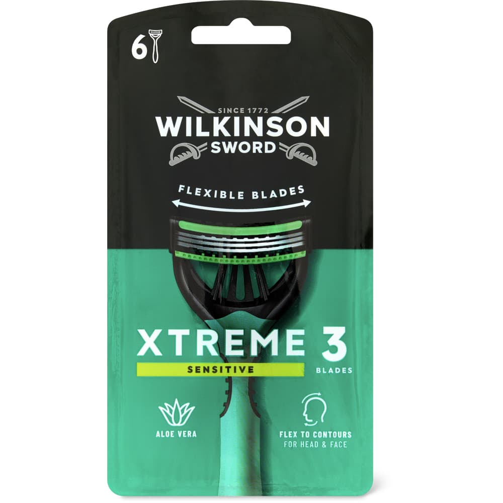 Wilkinson Xtreme 3 Sensitive Einwegrasierer Aloe Vera, Vitamin E