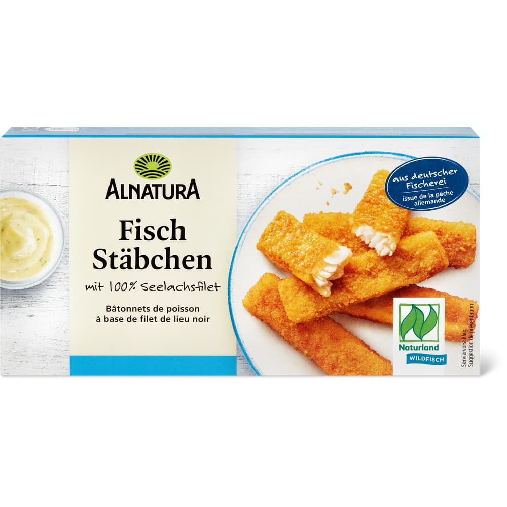 Alnatura Fisch Stäbchen aus Seelachsfilet - 10 Stück