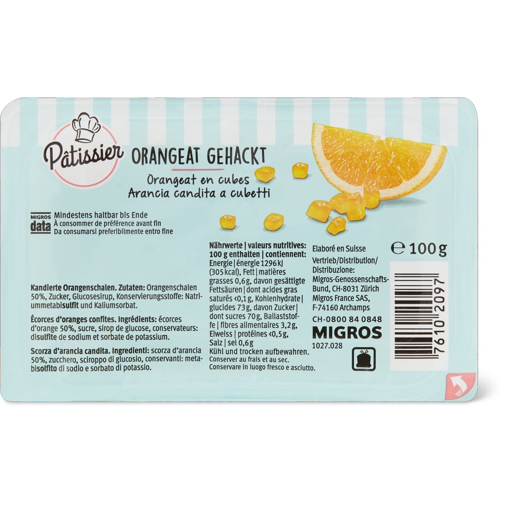 Patissier Orangeat, gehackt