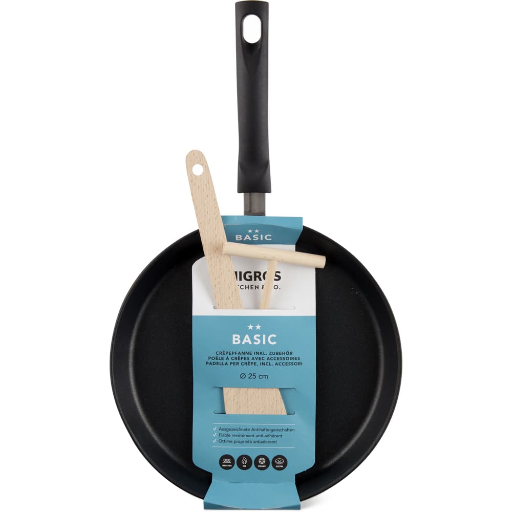 Migros Kitchen & Co. Crêpe-Pfanne mit Zubehör 25 cm