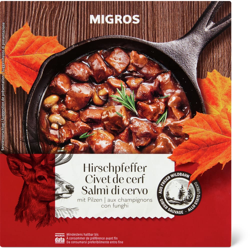 Migros Hirschpfeffer gekocht