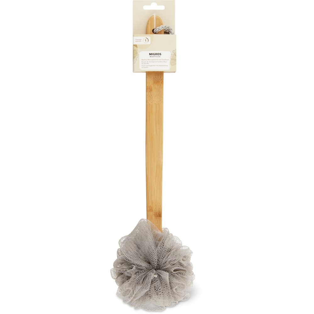 Migros Beauty & Co. Massagebürste Bambus mit Duschrose FSC