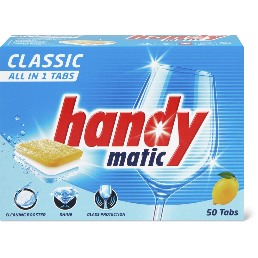 Handymatic Classic All In 1 Tabs für Geschirrspülmaschine Zitrone