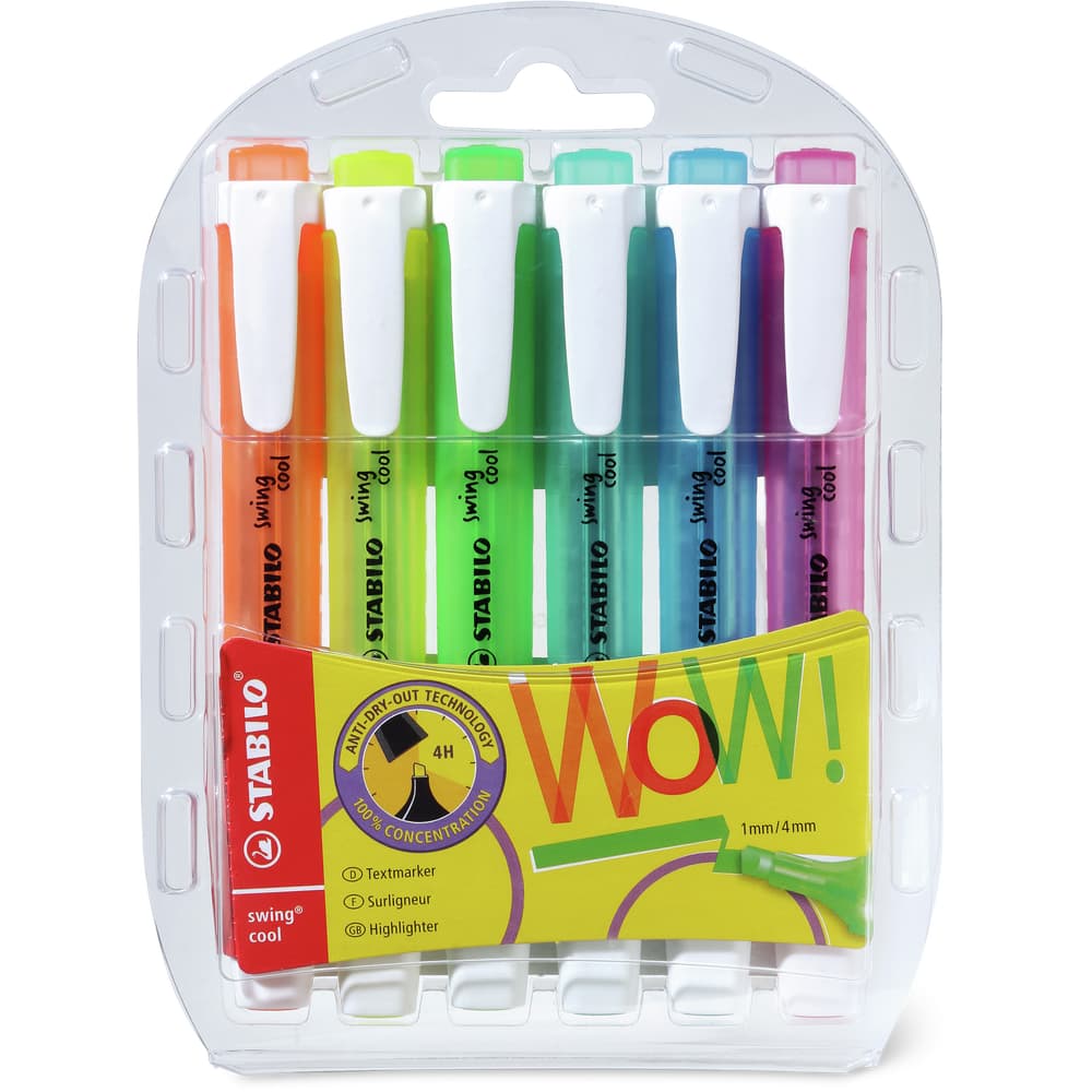 Stabilo Swing Cool Textmarker 6 Farben