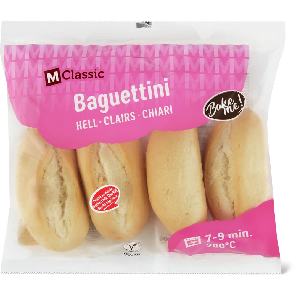 M-Classic Baguettini Helles Weizenbrot Vorgebacken