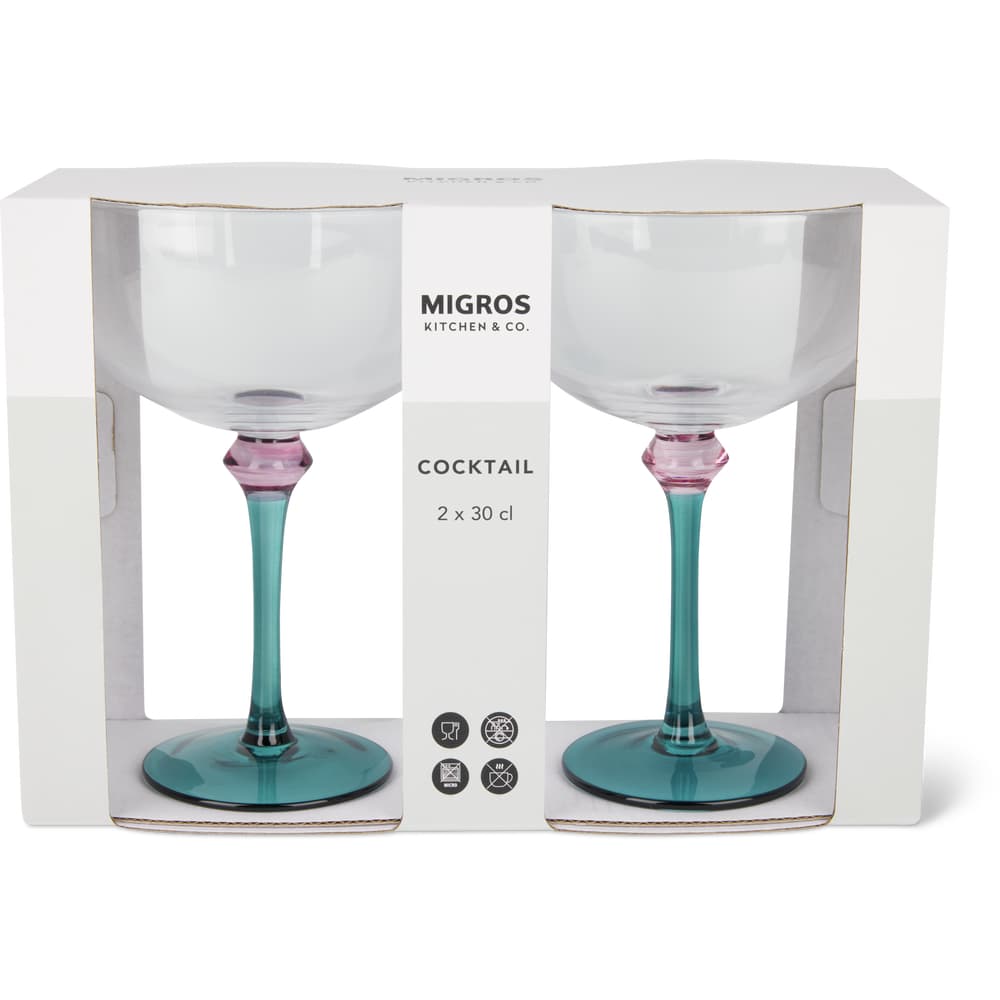 Migros Kitchen & Co. Cocktailglas rosa petrol, 30cl