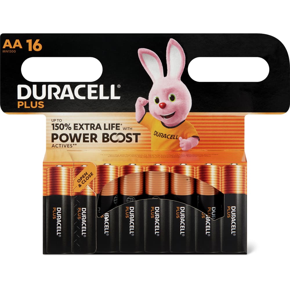 Duracell Batterien Plus Power Boost AA 16er