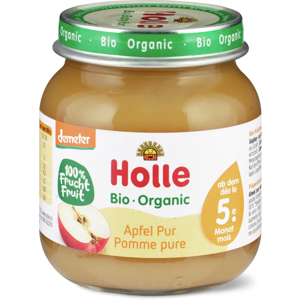 Holle Bio Demeter Babygläschen Apfel Ab 5 Monaten