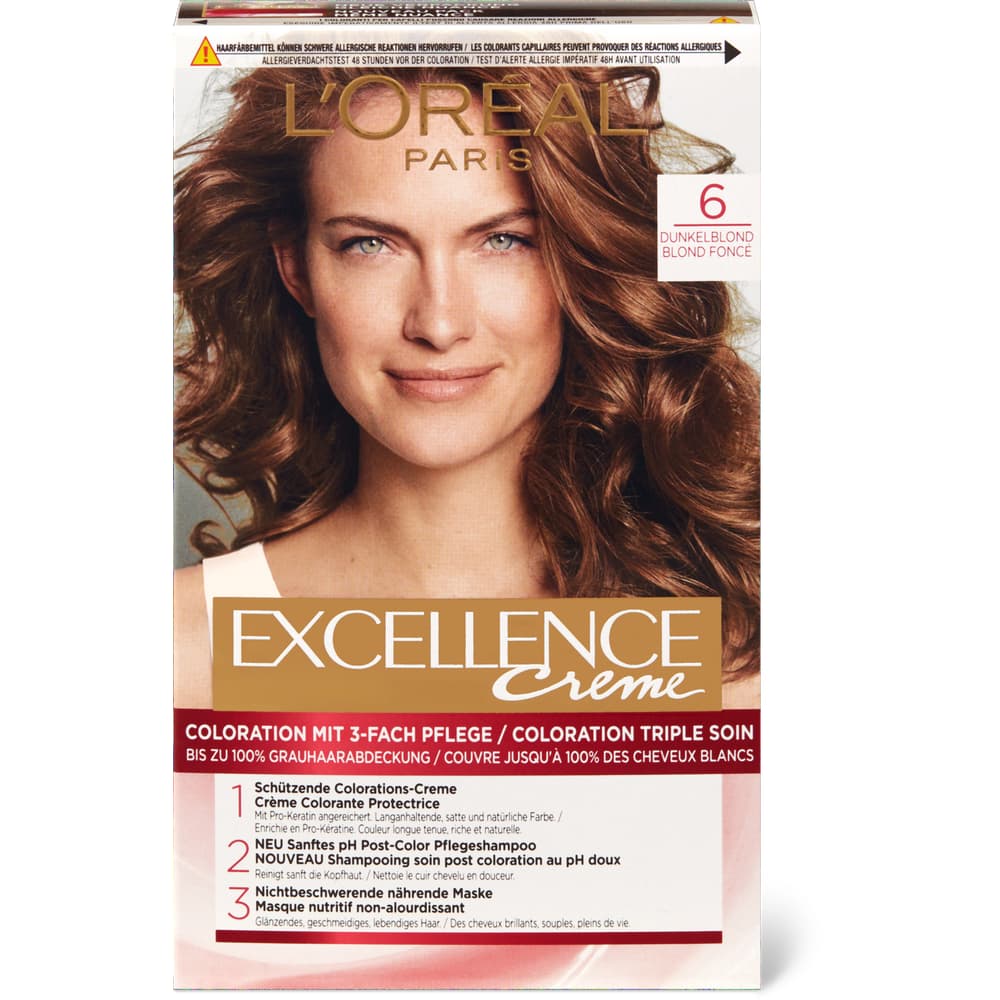 L'Oréal Paris Excellence Creme Dauerhafte Haarfarbe 6 Dunkelblond