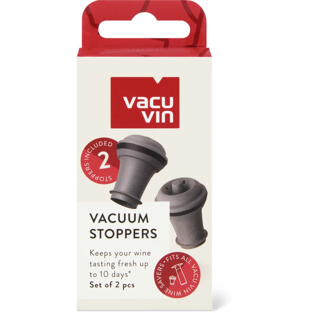 VacuVin Lot De 10 Bouchons Gris Pour Conservation Du Vin - Référence 883060