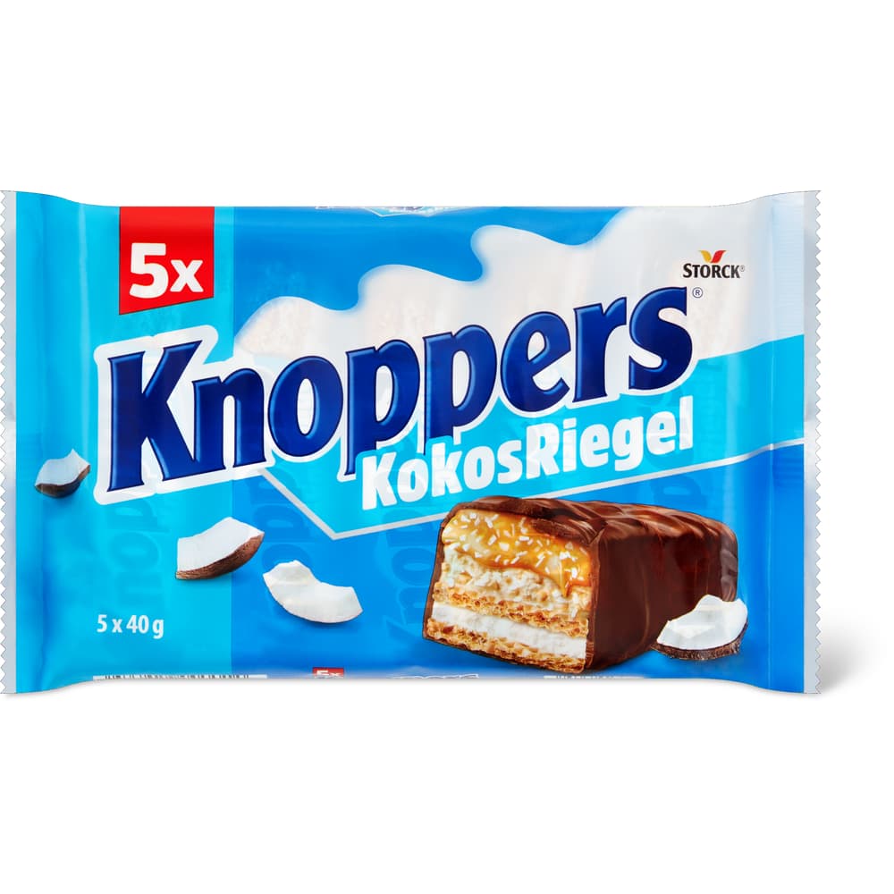 Knoppers Kokos Riegel Milchschokolade mit Kokosnuss