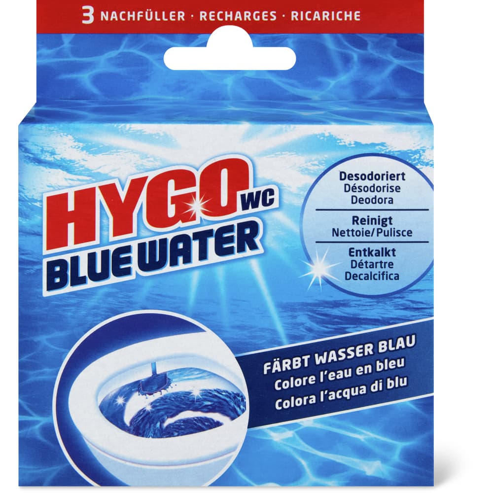 Hygo WC-Block Nachfüller 3 x 40g, Blue Water